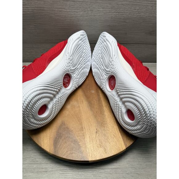 Men\'s Under Armour Curry Flow 9 Basketball Shoes 3025631-100 White/Red Size 12 main image 8